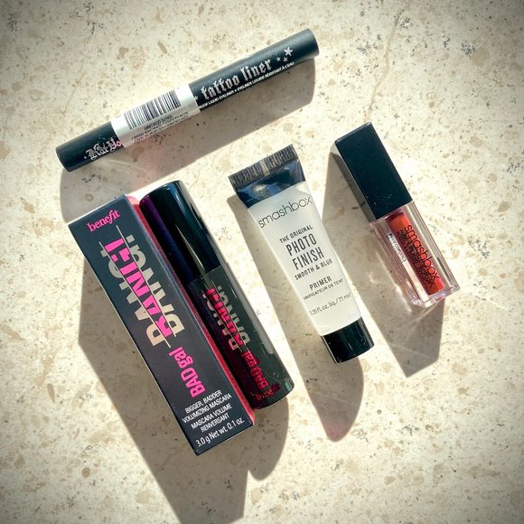 NWT 5-Piece High End Makeup Items: Primer, Mascara, Eyeliner, Liquid Lipstick - Picture 2 of 8